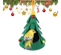 Cachette de Noël en Guinée - Refuge festif pour cochons d'Inde, cachette pour animaux de compagnie de Noël | Refuge d’hiver pour cochons d’Inde, décor de cage de hamster de Noël, refuge de Guinée chal