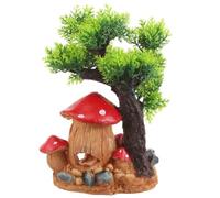 Cachette de Reptile Champignon en Résine pour Terrarium, Décor Habitat | Abri Simple pour Reptiles et Hamster, Soutien Anti-stress, Usage en Vivarium, Style