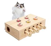 Cachette en bois - Jouet pour chat - Sculpté - Hell & Seek - Jeu de recherche interactif pour chaton - Bien-être avec chaton en bois - Jouet à attraper, pop et jouer pour l'intérieur