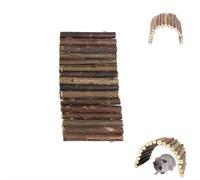 Cachette en bois naturel pour hamster, lapin, hamster, cochon d'Inde, pliable, bâton molaire pour animal domestique pour décoration de cage à faire soi-même