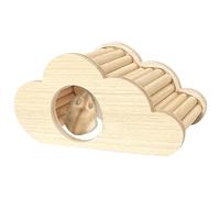 Cachette en bois naturel pour hamster, rats, escalade, cachette pour petits poulets, hérissons, chinchilla, accessoires de cage pour animaux domestiques (E)