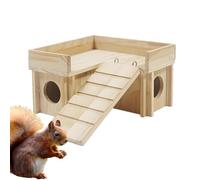 Cachette en bois pour hamster - Petit labyrinthe pour hamster - Abri secret pour hamster - Jouet d'exploration pour souris naine, souris, souris et petits