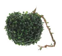 Cachette Grotte Boule Herbe Artificielle Murale pour Gecko | Plastique, Crochet Suspendre, Aspect Végétal Réaliste, pour Rainettes et Lézards en Terrarium