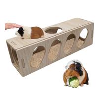 Cachette Hamster - 20x6.5x6.5cm Tunnel Jouet Évasion | Bois Pin Hamster Tunnel Souterrain Jouet à Creuser - Petit Animal Aire de Jeu | Rongeur Mâcher CageJouet