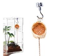 Cachette Magnétique pour Araignées Sauteuses - Accessoire De Clôture Fait Main avec Corde d'escalade, Abri pour Animaux, Cachette pour Reptiles, pour La Maison Et L'extérieur