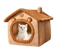Cachette pour Chat - Lit Doudou Chauffant pour Chien D'intérieur - Abri Hivernal Fermé pour Petits Animaux | Hiver Intérieur Chambre Salon Balcon Temps Froid