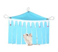 Cachette pour Cochon d'Inde,Adorable Hamac d'angle pour Lapin avec Pare-Soleil a Pompon et Crochets en Métal pour Lapin,Furet,Rat,Chinchilla,Accessoires de Cage pour Petits Animaux