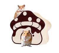 Cachette Pour Hamster - Cabane En Forme De Champignon Résistante À La Morsure | Décoration pour l'Habitat des Petits Animaux de Compagnie - Destiné Aux Lapins, Chinchillas, Gerbilles, Animaux