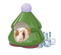 Cachette pour hamster en céramique - Jolie grotte en forme de sapin - Refuge stable - Pour dormir, jouer, escalader - Bien-être - Pour hérisson, chinchilla, petits animaux