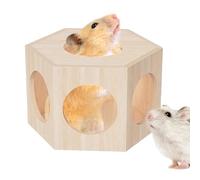 Cachette Pour Hamsters Nain | Maison En Bois Pour Hamsters | Pour Cages D'intérieur, Labyrinthes Décoratifs Pour Hamsters, Gerbilles Et Rongeurs Ménage