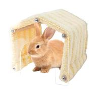 Cachette pour petits animaux - Cachette pour petits animaux avec porte amovible - Maison en peluche douillette comme lieu de rongeur et de repos pour hamsters, hérissons et chinchillas à l'intérieur