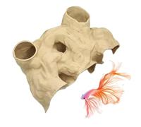 Cachette pour poissons d'aquarium - Grotte de 9,45 pouces | pour l'acide polylactique - Habitat polyvalent pour crevettes et poissons avec tunnels et grottes idéal pour l'aménagement paysager des