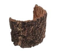 Cachette pour Reptiles de Bûche Arquée, Écorce de Liège | Aspect Rustique, Design D’angle Réutilisable, pour Terrarium, Gecko à Crête et Amphibiens
