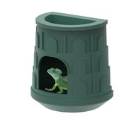Cachette pour Reptiles,Installation Verticale Suspendue,Cachette d'escalade pour Reptiles avec Bol d'eau Amovible pour Gecko,Lézard,Petit Animal de Compagnie