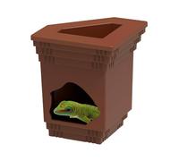 Cachette pour Reptiles,Plateau a Nourriture Suspendu a Installation Verticale avec Bol d'eau Amovible pour Gecko,Lézard,Petit Animal de Compagnie,Dragon Barbu