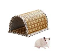 Cachette Rafraîchissante en Paille pour Hamsters,Tunnel Jeu Respirant Cage,Tressée Lavable,pour Lapins,Cochons d'Inde,Planeurs de Sucre,Chinchillas et Hérissons,pour L'été