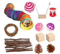 Cachettes de pour cochons d'Inde, kit de Tunnel pour Hamster | Jouet Pliable pour Cacher et Jouer pour Petits Animaux - de Tube d'entraînement d'exercice de 12 pièces pour écureuil, Hams