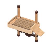 Cachettes De Terrarium | Conception Écologique | Couleur Marron | Tortues À Plateforme Solaire | Plate-Forme De Pèlerinage De Tortues Suspendues | Aire De Repos Multi-espèces | pour L'habitat D'