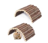 cachettes en bois pliables,2 PCS pour Hamster Cachette Flexible | avec Âme Métallique,Tunnel & Rampe pour Cochon d'Inde,Lapin,Rongeurs Accessoire Cage