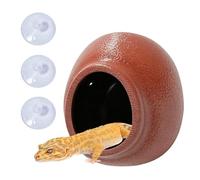 Cachettes et grottes pour Reptiles Décor en Forme d'Œuf avec Une Ventouse, | Abri grotte à reptiles pour Rainettes, Araignées, Caméléons, Petits Serpents, Terrariums d'Animaux Terres