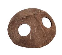Cachettes naturelles en coquille de noix de faites à la main, naturelles, double entrée, lézards décoratifs, abri de grotte, aquariums, cachettes d ' habitat, décoration, cachette pour reptiles en
