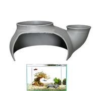 Cachettes Poissons d'Aquarium - Maison tunnel pour crevettes, décoration paysage - Cave Crevettes et Tunnel Aquarium,pour Guppy Corydoras Petits Cichlidés Reptiles Crabe Terrarium