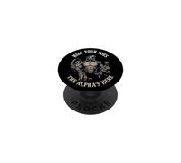 Cachez Vos Orteils The Alpha's Here Funny Alpha Wolf Meme Cringe PopSockets PopGrip Adhésif