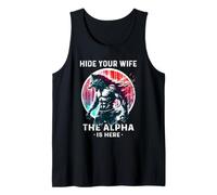 Cachez votre femme l'alpha est ici T-shirt Alpha Wolf Débardeur