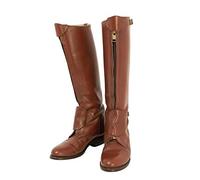 Cachorro Bottes Hautes De Mode Médiévale, Costume De Pirate De Cosplay Viking Hommes Rétro, Bottes Hautes Hautes Chevalier Vintage pour L'Usage Quotidien Et La Fête, Cadeau,Marron,43