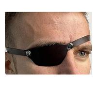 Cachorro Cache-Œil en Cuir Vintage, Masque pour Les Yeux Gothique Médiéval, Accessoires De Costume De Cosplay De Pirate d'halloween Réglables, Cache-Œil Médical,Black Left Eye