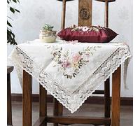 Cachpib Kit de broderie à faire soi-même pour nappe carrée de 90 x 90 cm - Fil à broder sans cercle à broder (pas de produit fini)