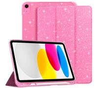 CACOE Coque Compatible avec iPad 11ème 2025 11 Pouces/ 10ème Génération 10,9 Pouces 2022, Étui avec Rangement de Stylet, Housse Antichoc avec Bords en TPU, Rose Vif