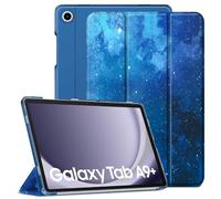CACOE Coque Compatible avec Samsung Galaxy Tab A9 Plus / A9+ 11 Pouces 2023, Coque ArrièRe Ultra Fine Translucide Mate avec Fonction Support pour SM-X210/ X215/ X216 2023 - Etoilé Bleu