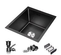 Cact RV Mini évier en acier inoxydable pour appartements, multi-tailles, idéal pour les petites cuisines et les espaces extérieurs Noir 75 x 43 x 21,5 cm