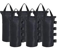 CACTIYE Lot de 6 Sacs de lestage pour Tente Pop-up - Sacs de Sable pour abri Solaire extérieur instantané - 19 x 50 cm - Noir