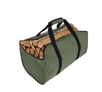 CACTIYE Sac fourre-tout en toile pour cheminée, bois de chauffage (jaune) (vert)