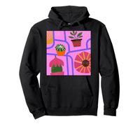 Cactus abstrait géométrique rétro style sud-ouest plantes Sweat à Capuche