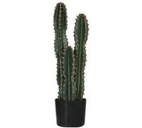Outsunny Cactus artificiel grand réalisme 3 pieds Ø 17 x H 60 cm pot inclus Vert