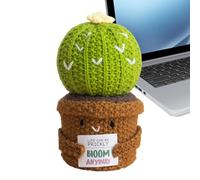 Cactus au Crochet,Figurine de Bureau décorative au Crochet | Ornement de Bureau en Forme de Cactus Fait à la Main pour pratiquants de Pleine Conscience Adolescents sensibles Nouvel