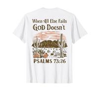 Cactus chrétien du désert « When All Else Fails God Doesnot » T-Shirt