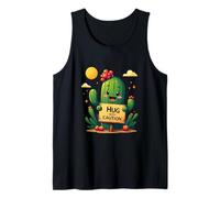 Cactus de Dessin animé Tenant Un Panneau Qui Dit câlin avec Prudence, dans Débardeur