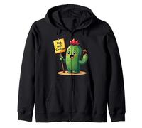 Cactus de Dessin animé Tenant Un Panneau Qui Dit câlin avec Prudence, dans Sweat à Capuche