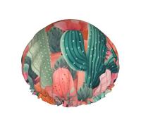 Cactus Du Désert Bonnet De Douche Femme Réutilisable Bonnet De Bain Imperméable Chapeau De Douches Pour Hôtel Soins Capillaires Natation