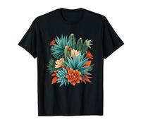 Cactus du désert coloré avec des Fleurs succulentes T-Shirt
