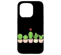 Cactus en Pot pour Amoureux des Plantes succulentes Coque pour iPhone 15 Pro