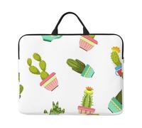 Cactus et Plantes succulentes en Pots de Fleurs,Housse pour Ordinateur Portable 14 Pouces, Sacoche pour Ordinateur Portable, Mallette avec poignée