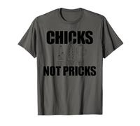 Cactus, féministes, amies et Memes Humoristiques avec Inscription « Chicken Not Pricks » T-Shirt