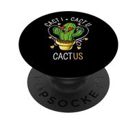 Cactus Love Pun You and Me Cactus Succulent Gardener Gift PopSockets PopGrip Adhésif