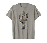 Cactus Lumières de Noël Plante du désert Occidental T-Shirt