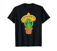 Cactus mexicain Kawai Dessin animé Sombrero Cinco de Mayo T-Shirt